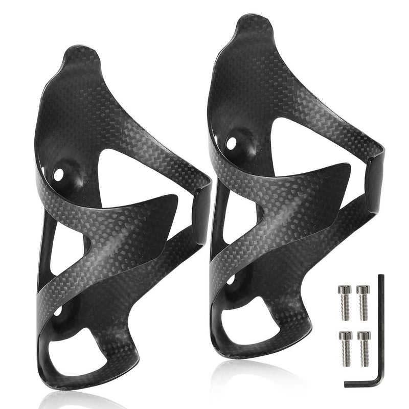 Gazeer 2 Pack Ultra-Light Full Carbon Fiber Water Bottle Cage, Bike Water Bottle Holder Brackets for Road & Mountain Bike - Image 1